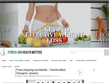 Tablet Screenshot of fitnessandhealthmatters.com